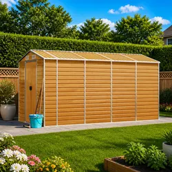 Practical Brown Garden Shed for Your Outdoor Needs