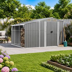 Practical Garden Storage Solution: Metal Shed 277x279x179cm
