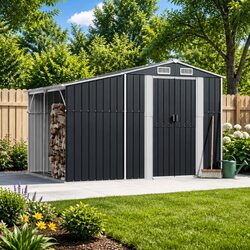 Practical Anthracite Garden Shed for Efficient Storage