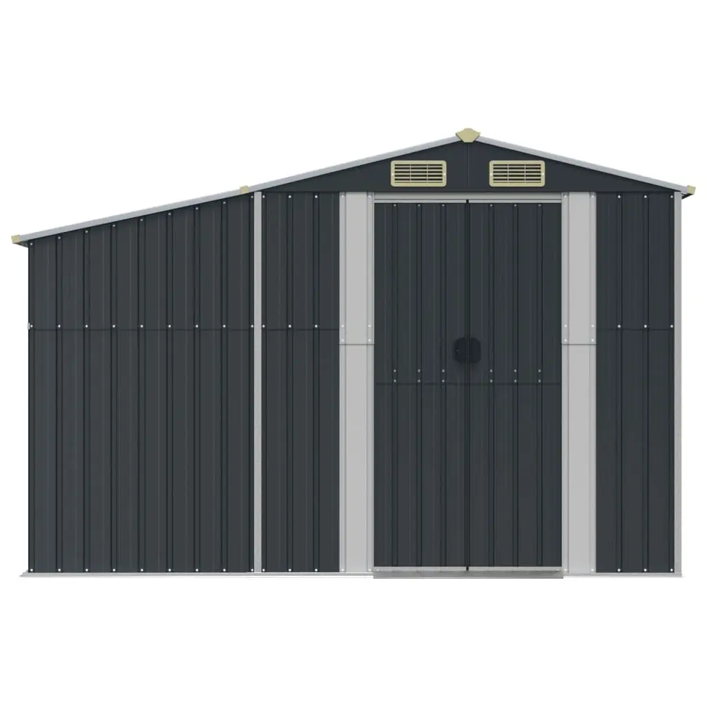 Garden Shed Galvanised Steel 277x365.5x179cm Anthracite Outdoor Storage Tool