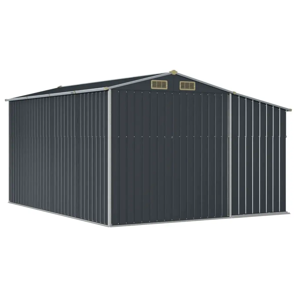 Garden Shed Galvanised Steel 277x365.5x179cm Anthracite Outdoor Storage Tool