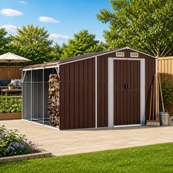 Perfect for Your Backyard: Brown Garden Shed 277x279x179cm