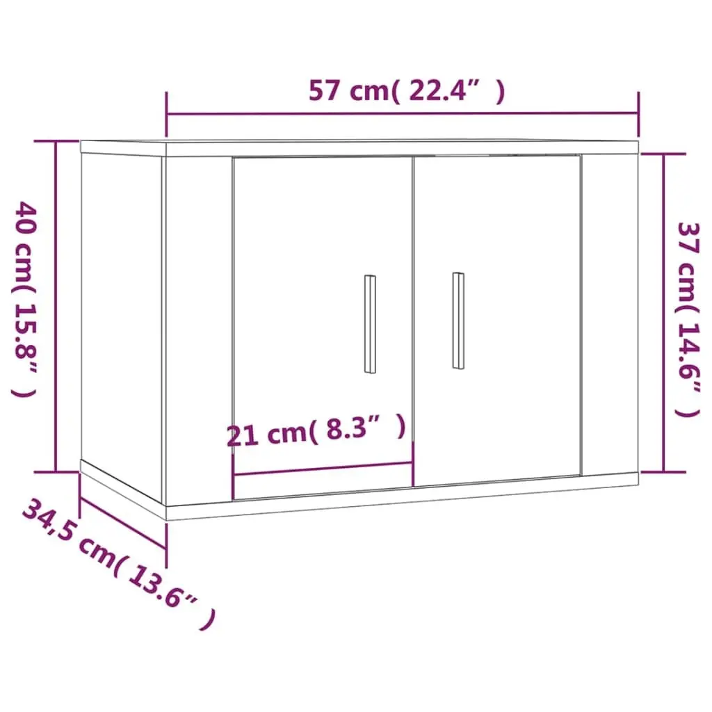 Wall-Mounted TV Cabinet White Storage Unit Media Display Shelf Organizer
