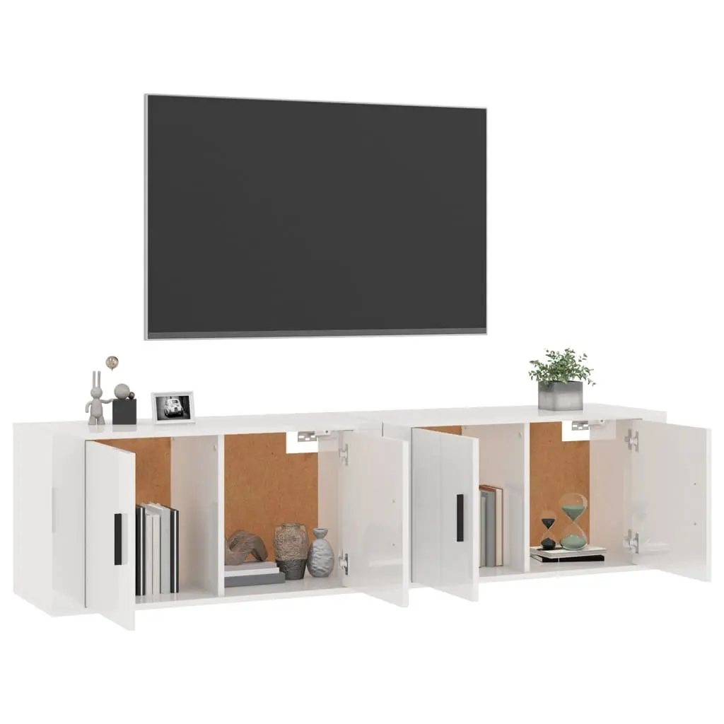 Wall-mounted TV Cabinets 2 pcs for Home Use