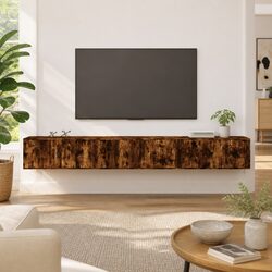 Versatile Brown TV Cabinet Set: Perfect for Any Room