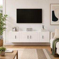 Practical 3 Piece Wall-Mounted TV Cabinet for Your Home