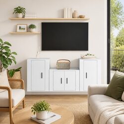3 Piece TV Cabinet Set for Home Use