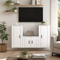 3 Piece Wall-Mounted TV Cabinet Set