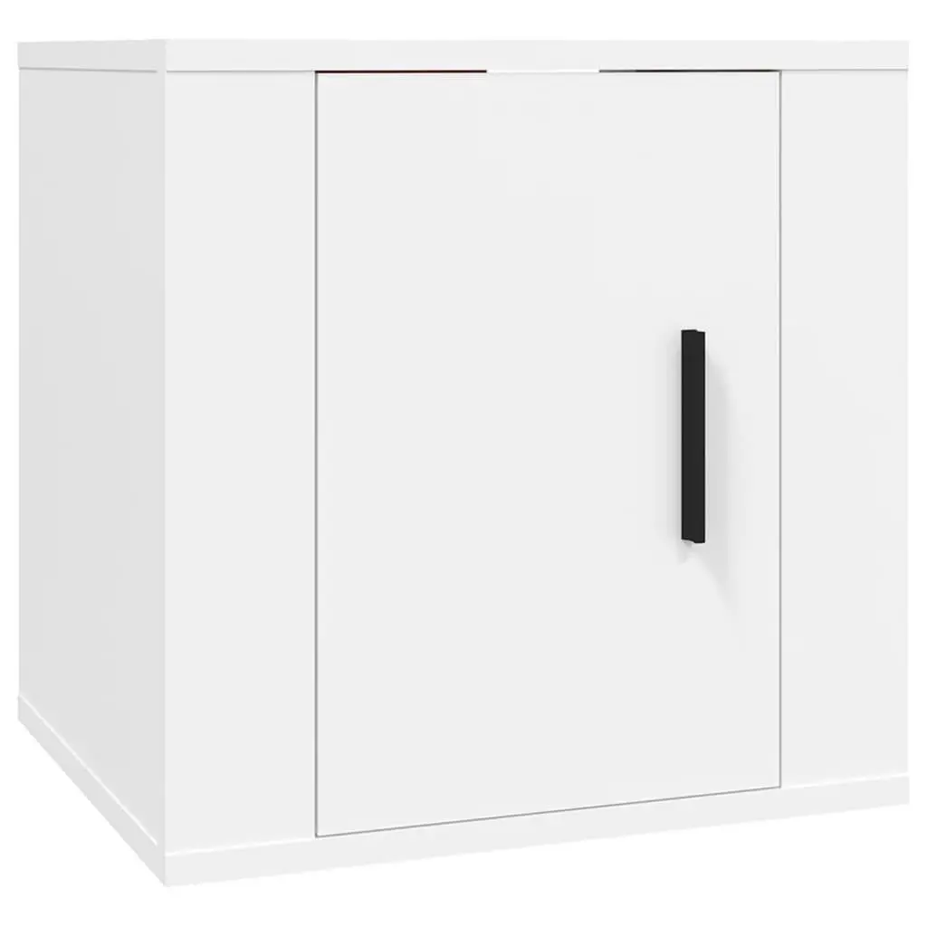 5 Piece TV Cabinet Set Wall Mounted Engineered Wood Storage Unit White