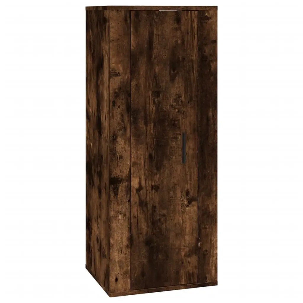 TV Cabinet Set Engineered Wood Wall-Mounted 3 Piece Brown