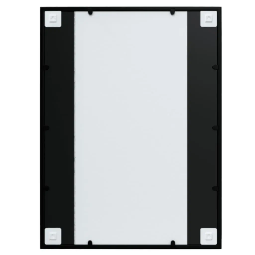 Wall Mirrors 2 Pieces Black 80x60 cm Metal Frame Decor Bedroom Living Room