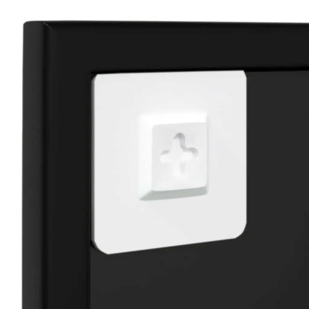 Wall Mirrors 2 Pieces Black 80x60 cm Metal Frame Decor Bedroom Living Room