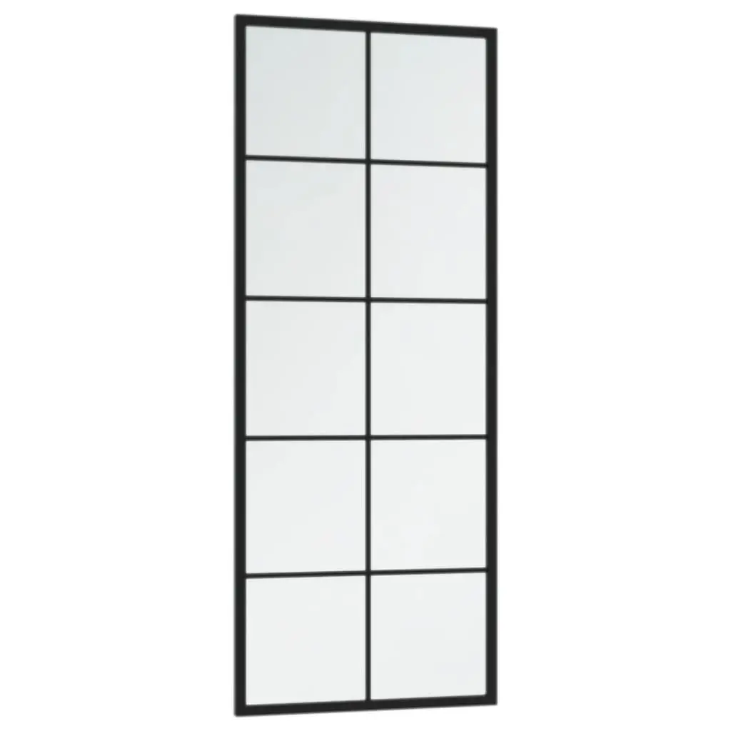 Wall Mirrors Metal Frame 100x40 cm Black 2 pcs Decorative Bedroom Bathroom