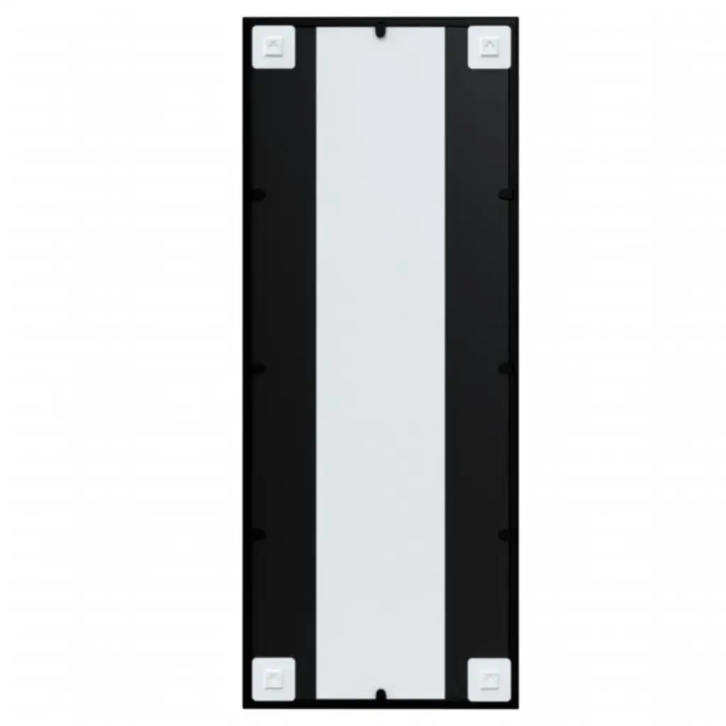 Wall Mirrors Metal Frame 100x40 cm Black 2 pcs Decorative Bedroom Bathroom