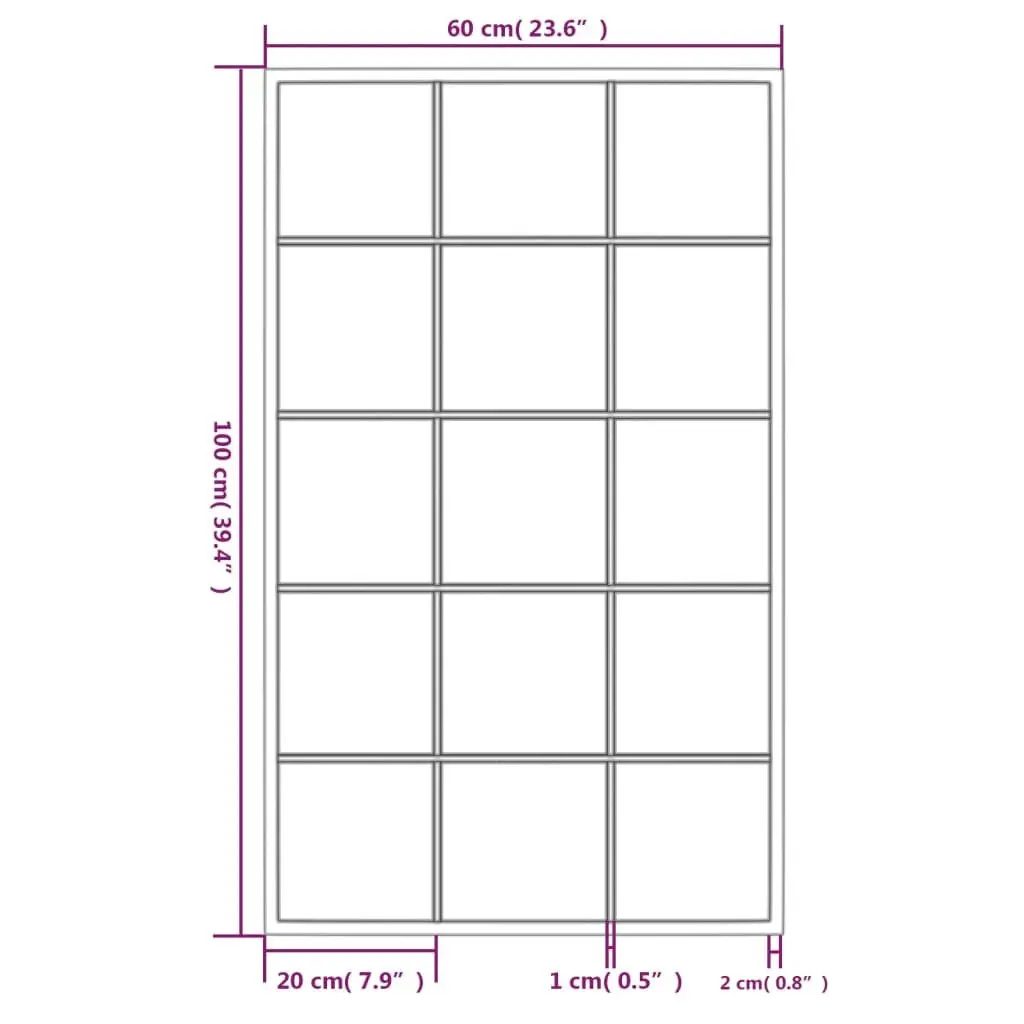 3-Piece Black Wall Mirrors for Home Use