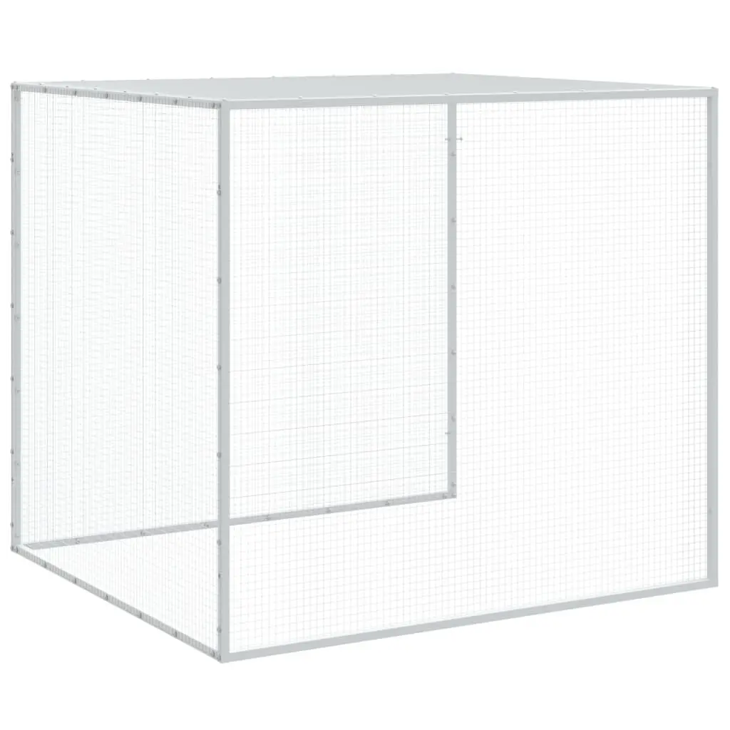 Chicken Coop Anthracite Galvanised Steel Roofed Cage 203x98x90cm for Hens and Small Animals