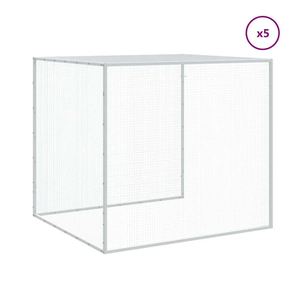 Chicken Cage with Roof 603x98x90 cm Galvanised Steel Chicken Coop Hen House Run
