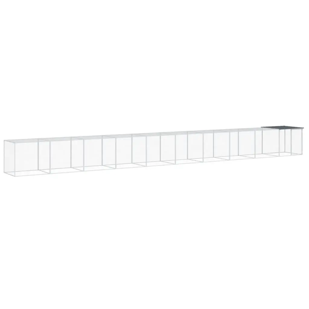 Chicken Cage with Roof Anthracite Galvanised Steel Small Animal Habitat Coop