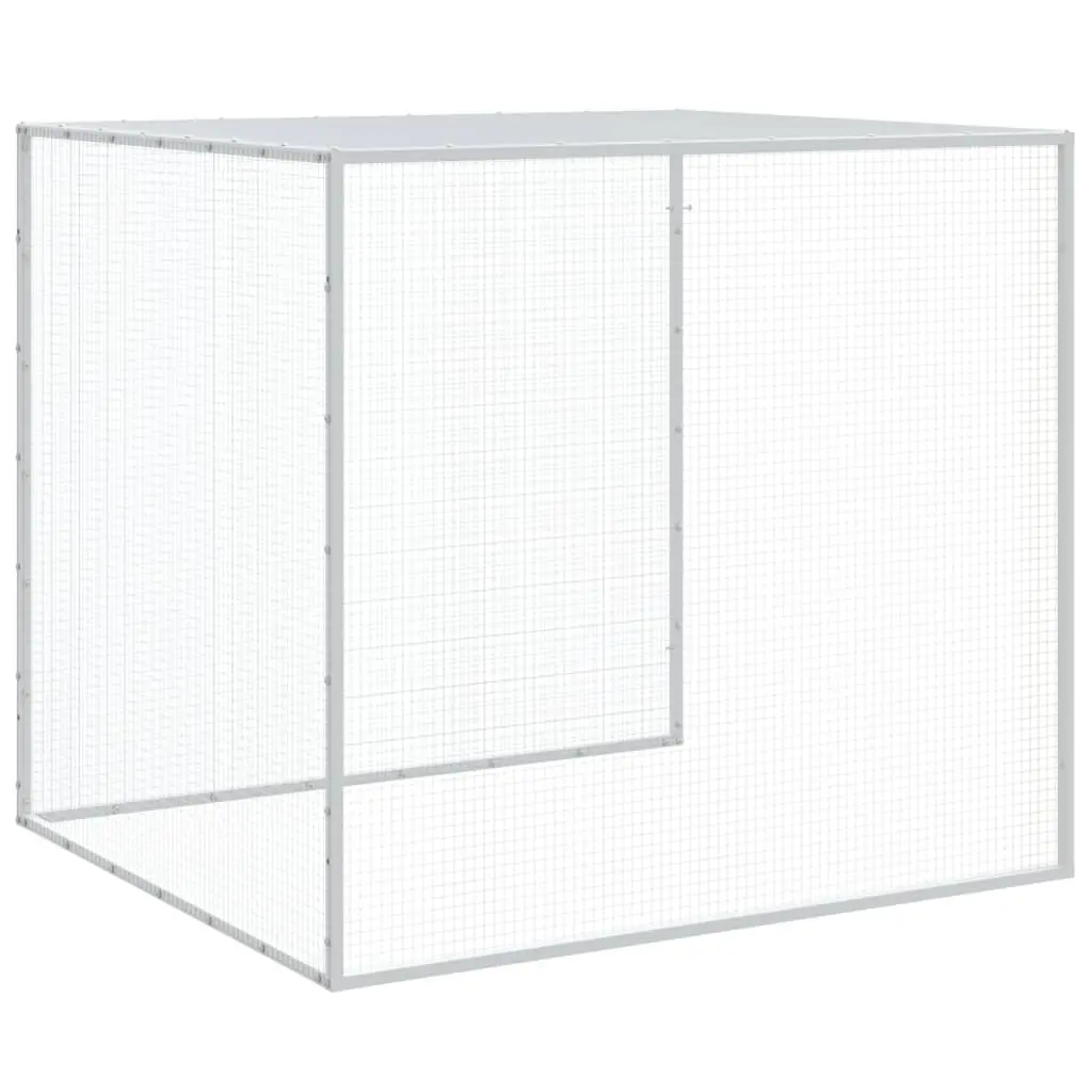 Chicken Cage with Roof Anthracite Galvanised Steel Small Animal Habitat Coop