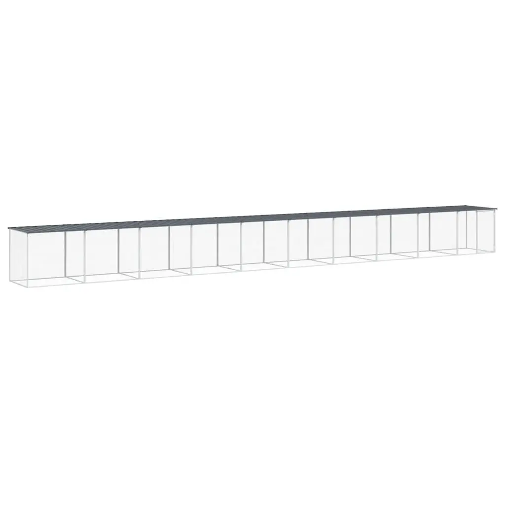 Chicken Cage with Roof Galvanised Steel 1003 x 98 x 90 cm Anthracite