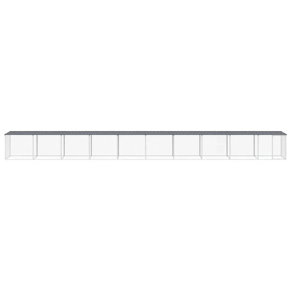 Chicken Cage with Roof Galvanised Steel 1003 x 98 x 90 cm Anthracite