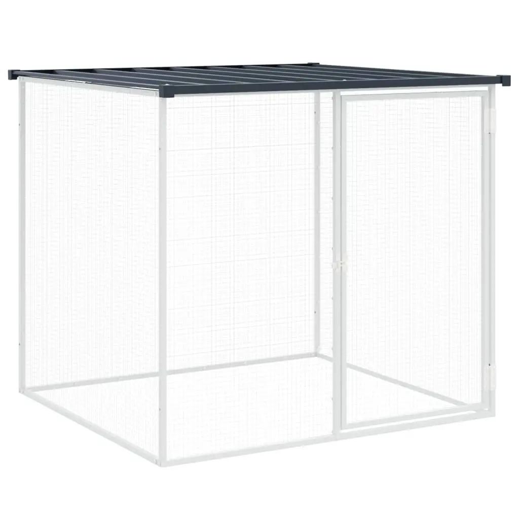 Chicken Cage with Roof Galvanised Steel 1003 x 98 x 90 cm Anthracite