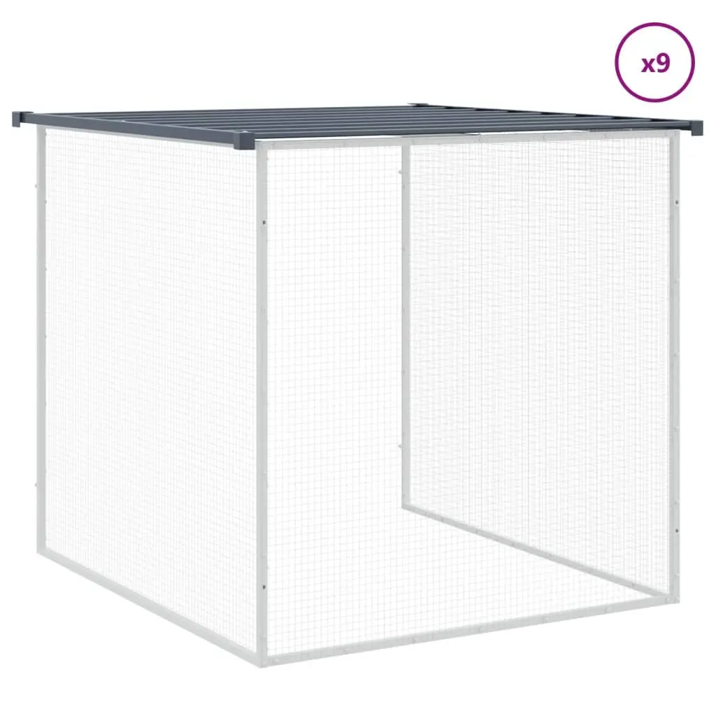 Chicken Cage with Roof Galvanised Steel 1003 x 98 x 90 cm Anthracite