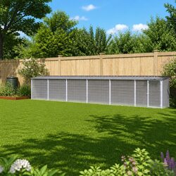 Practical Grey Chicken Cage for Your Backyard