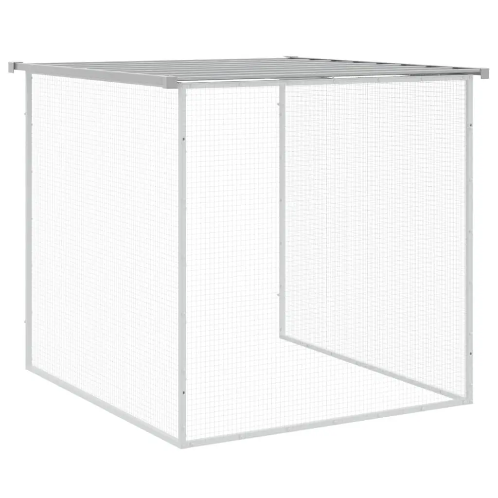 Chicken Cage Galvanised Steel 603 x 98 x 90 cm Grey Outdoor Coop
