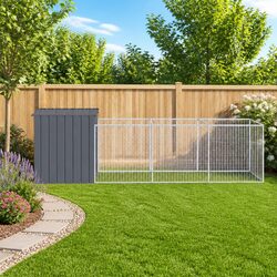 Dog House with Run for Home Use