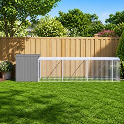 Practical Chicken Cage with Run for Backyard Use