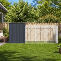 Practical Dog House with Extended Run for Outdoor Use