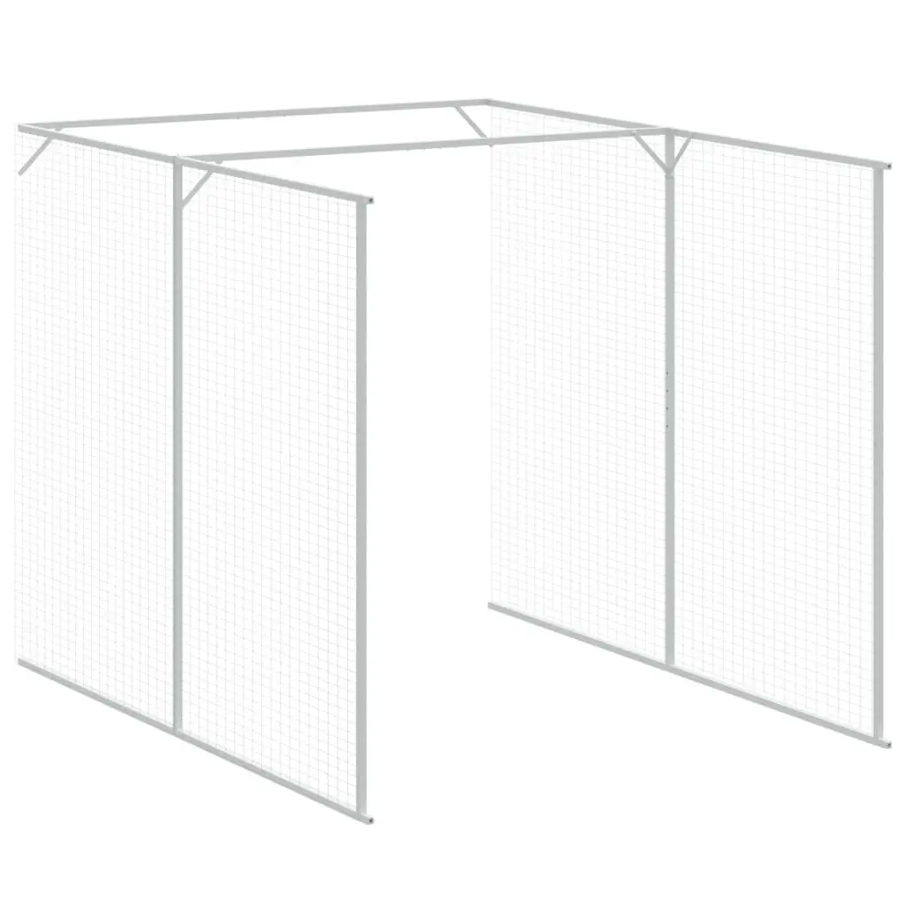 Dog House with Run Enclosure Mesh Galvanised Steel Pet Puppy Outdoor Kennel