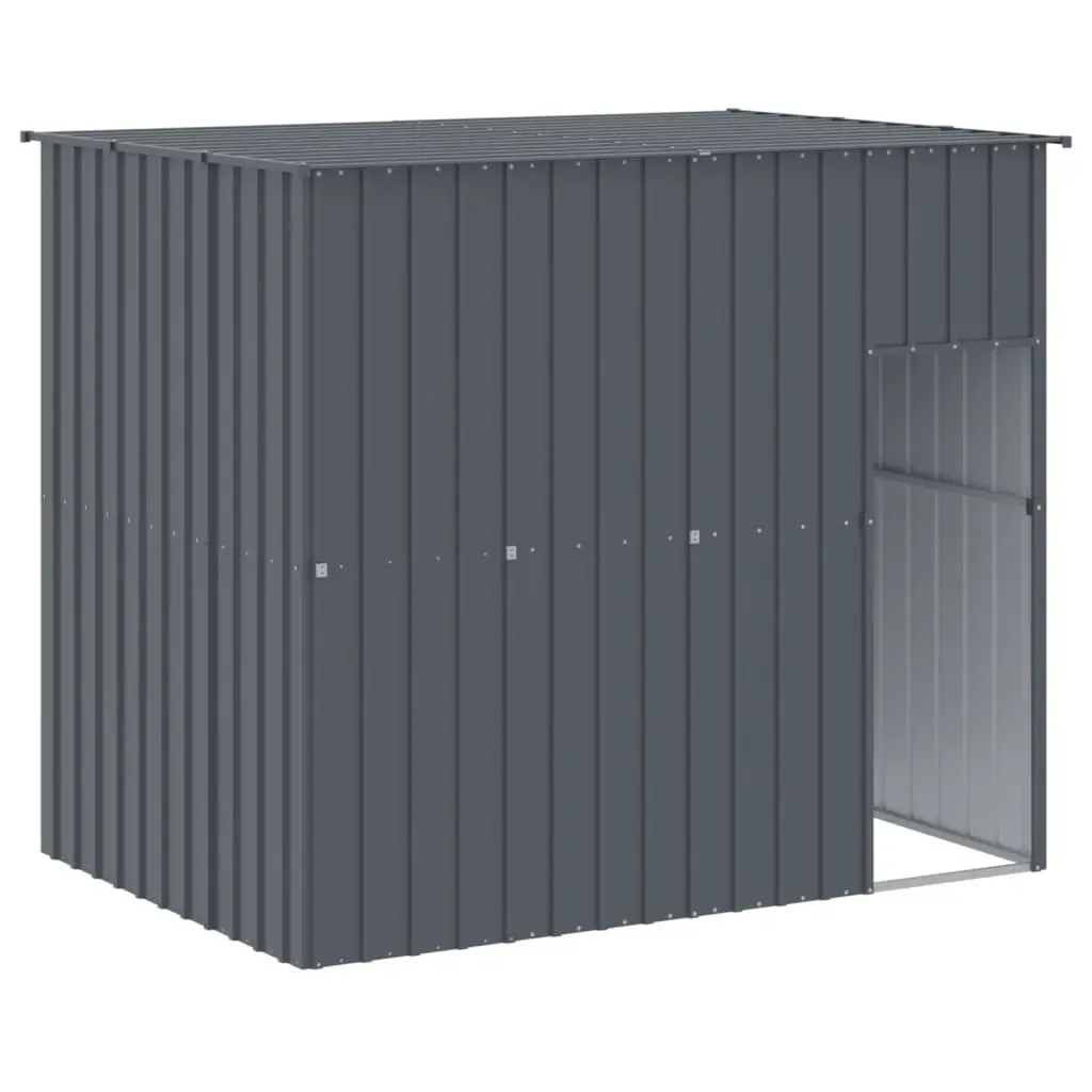 Outdoor Dog House with Run in Anthracite