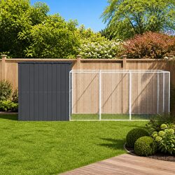Practical Dog House with Run for Home Use