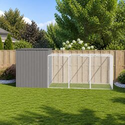 Practical Dog House with Run for Outdoor Living