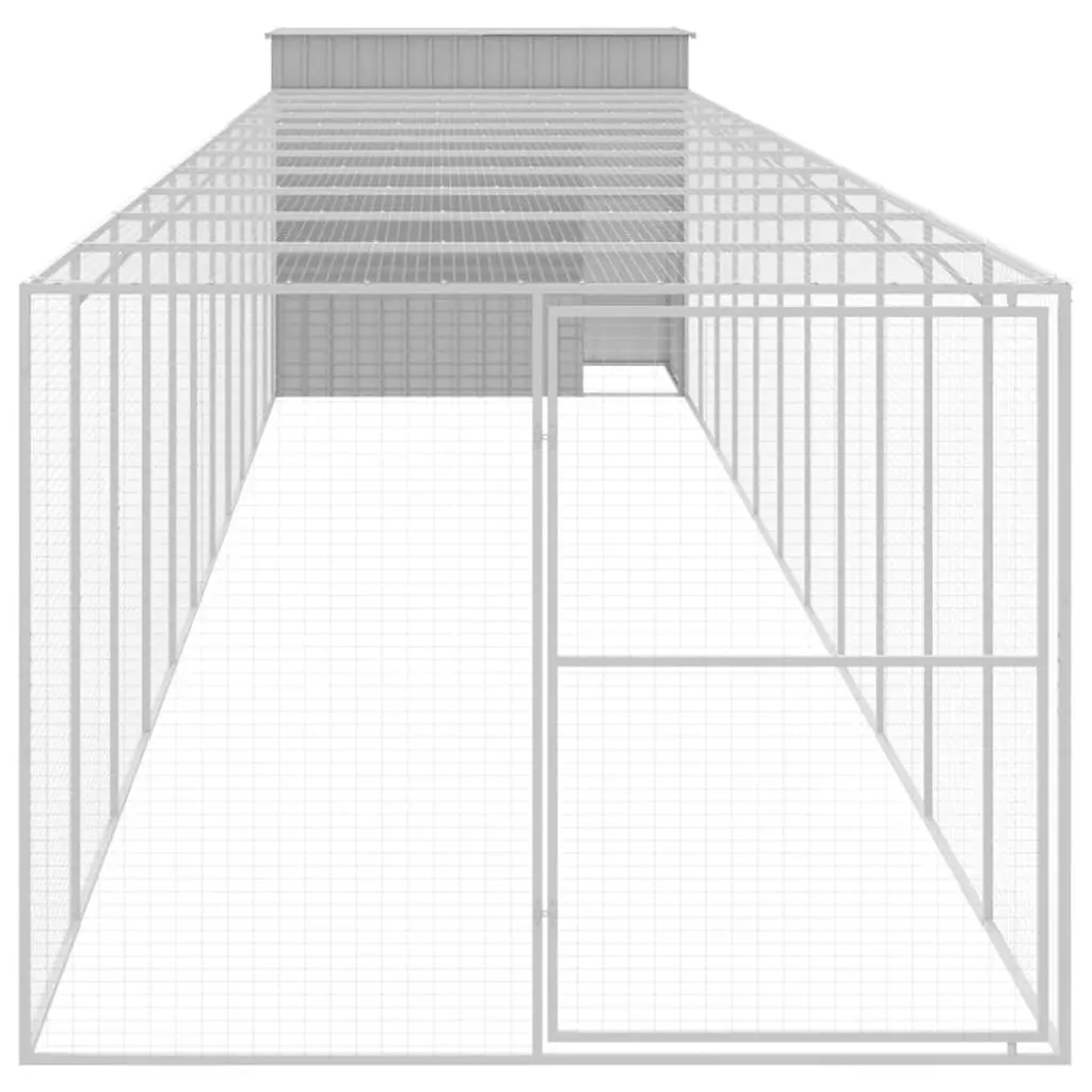 Outdoor Dog House with Safe Run Enclosure