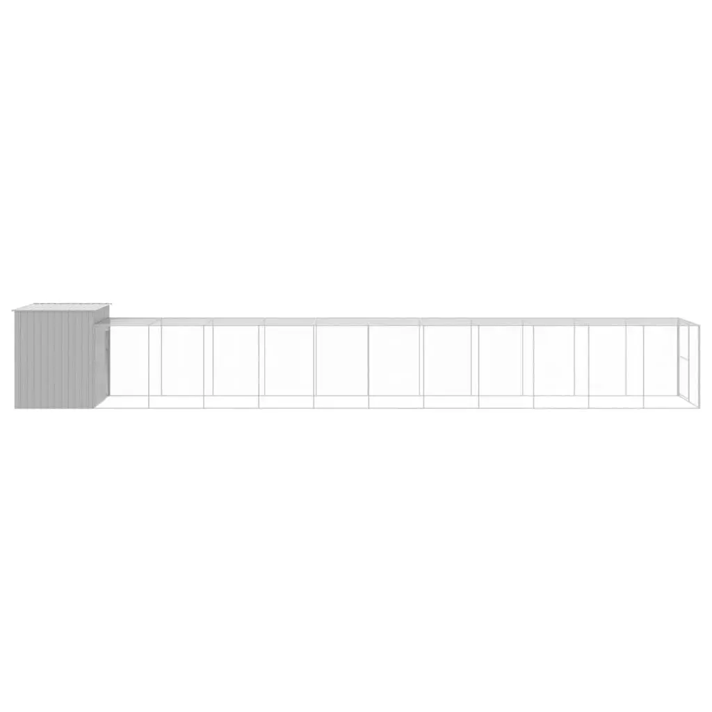 Outdoor Dog House with Safe Run Enclosure