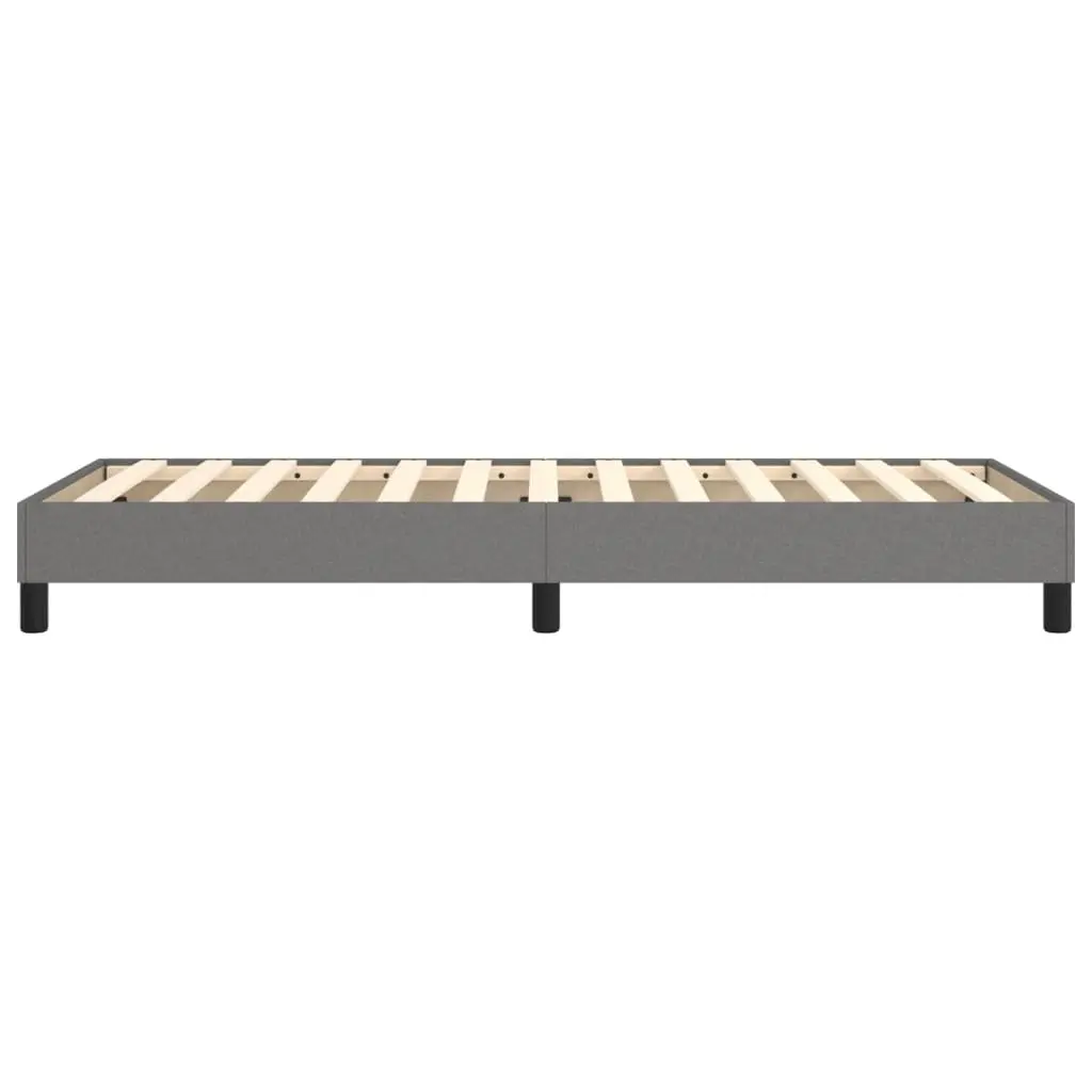 Box Spring Bed Frame Fabric Upholstered King Single Grey