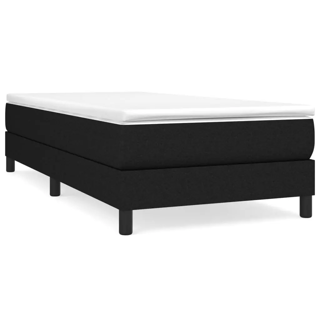 Box Spring Bed Frame Plywood Slats King Single Size Black Fabric