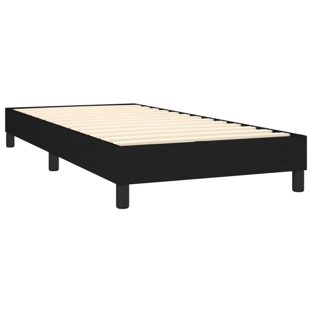 Box Spring Bed Frame Plywood Slats King Single Size Black Fabric