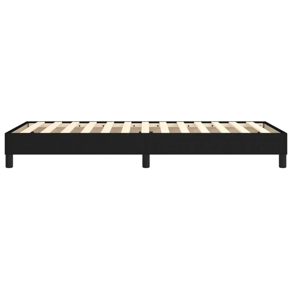 Box Spring Bed Frame Plywood Slats King Single Size Black Fabric