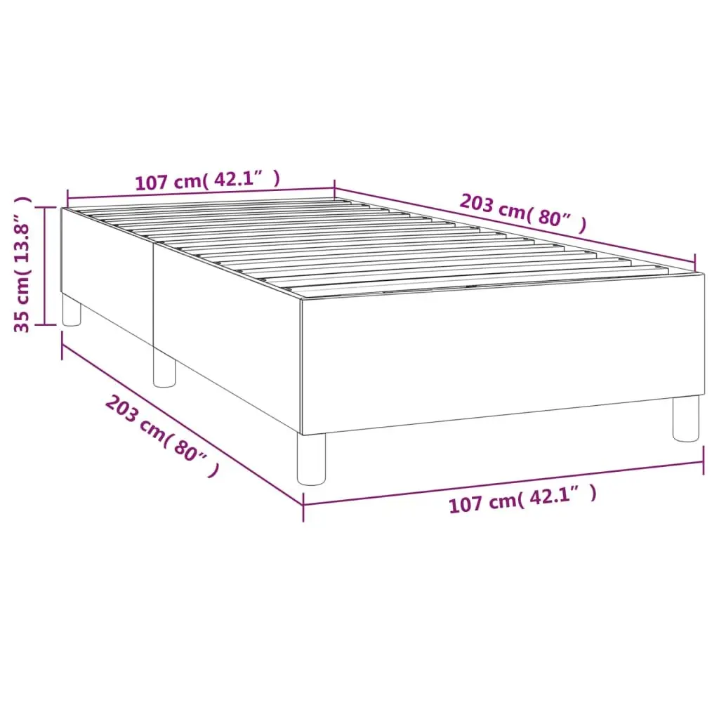 Box Spring Bed Frame Velvet Black King Single Size Sturdy Construction