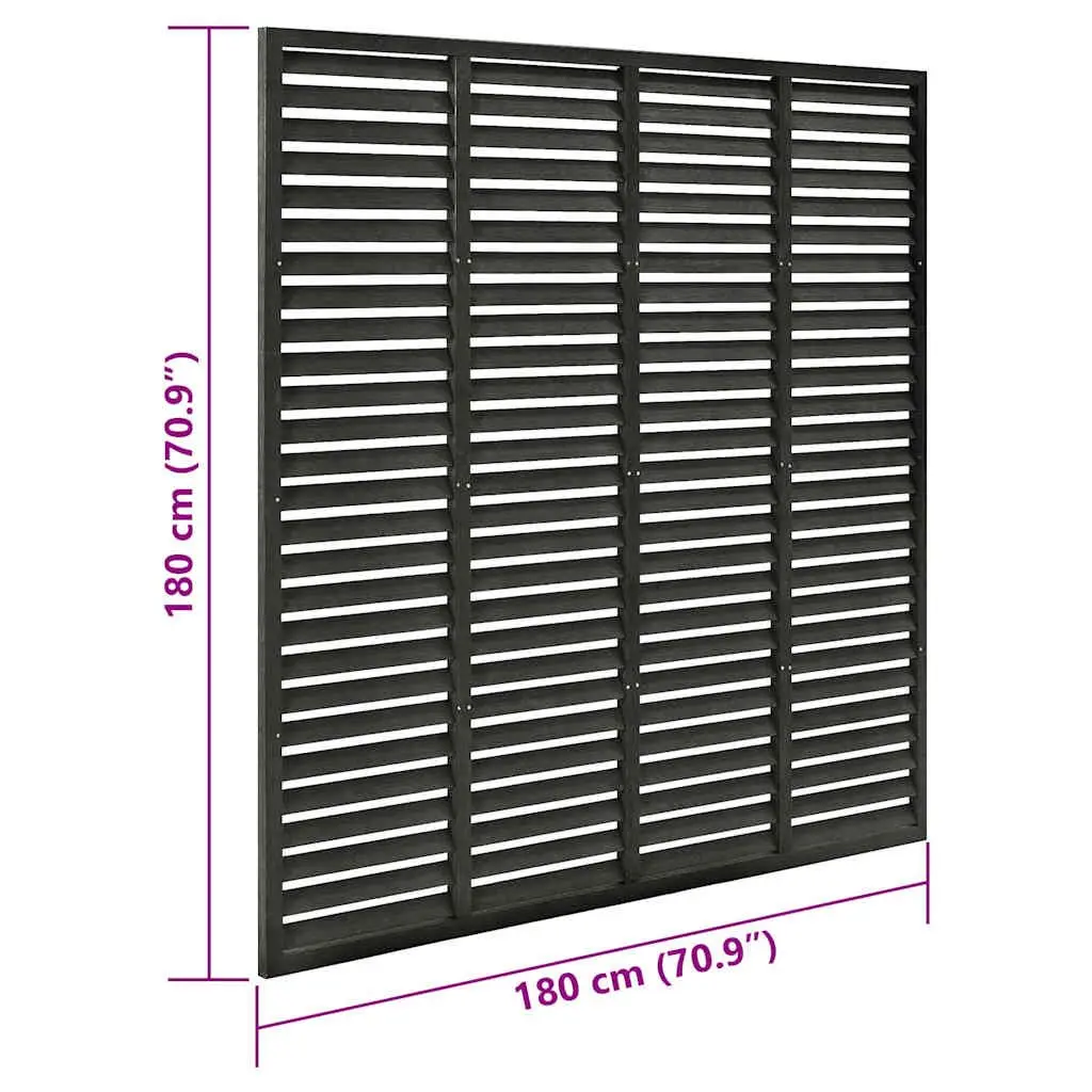 Louver Fence Panel WPC Grey 180x180cm Outdoor Garden Screen Patio Partition