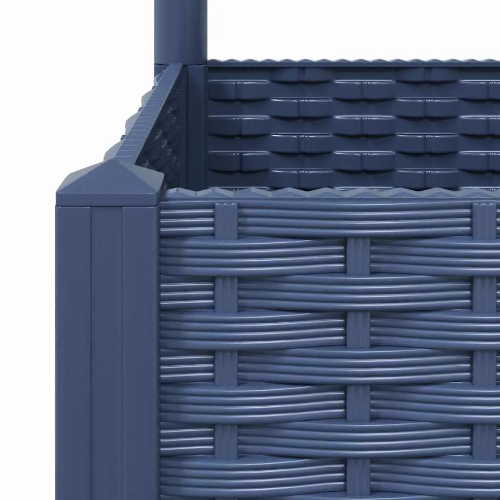 Garden Planter Grey PP with Trellis for Climbing Plants 80 x 40 x 136 cm
