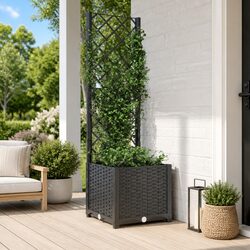Practical Garden Planter with Trellis for Your Home
