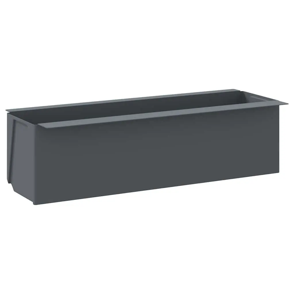 Flower Boxes Euro Pallet Durable PP 36 x 13.5 x 9.5 cm Grey 12 Piece Planter Pots Garden Outdoor Indoor