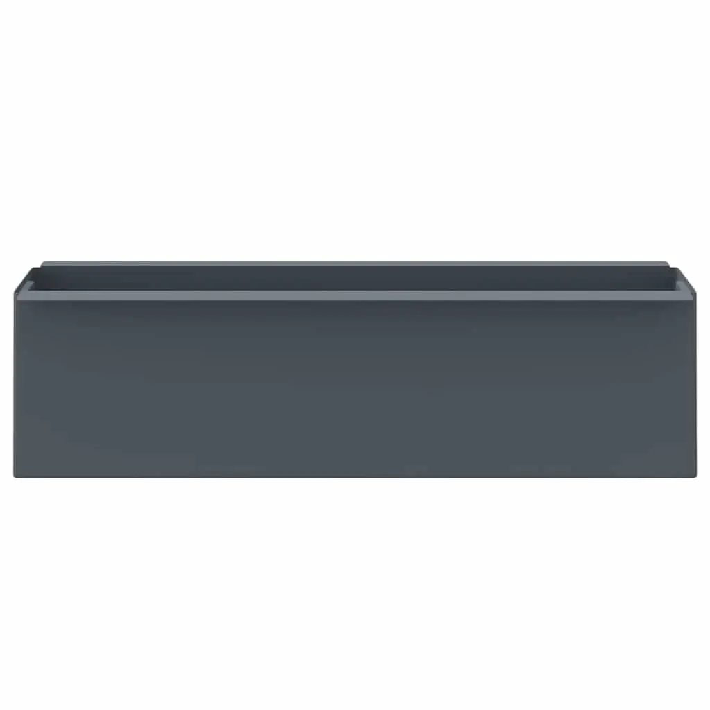 Flower Boxes Euro Pallet Durable PP 36 x 13.5 x 9.5 cm Grey 12 Piece Planter Pots Garden Outdoor Indoor