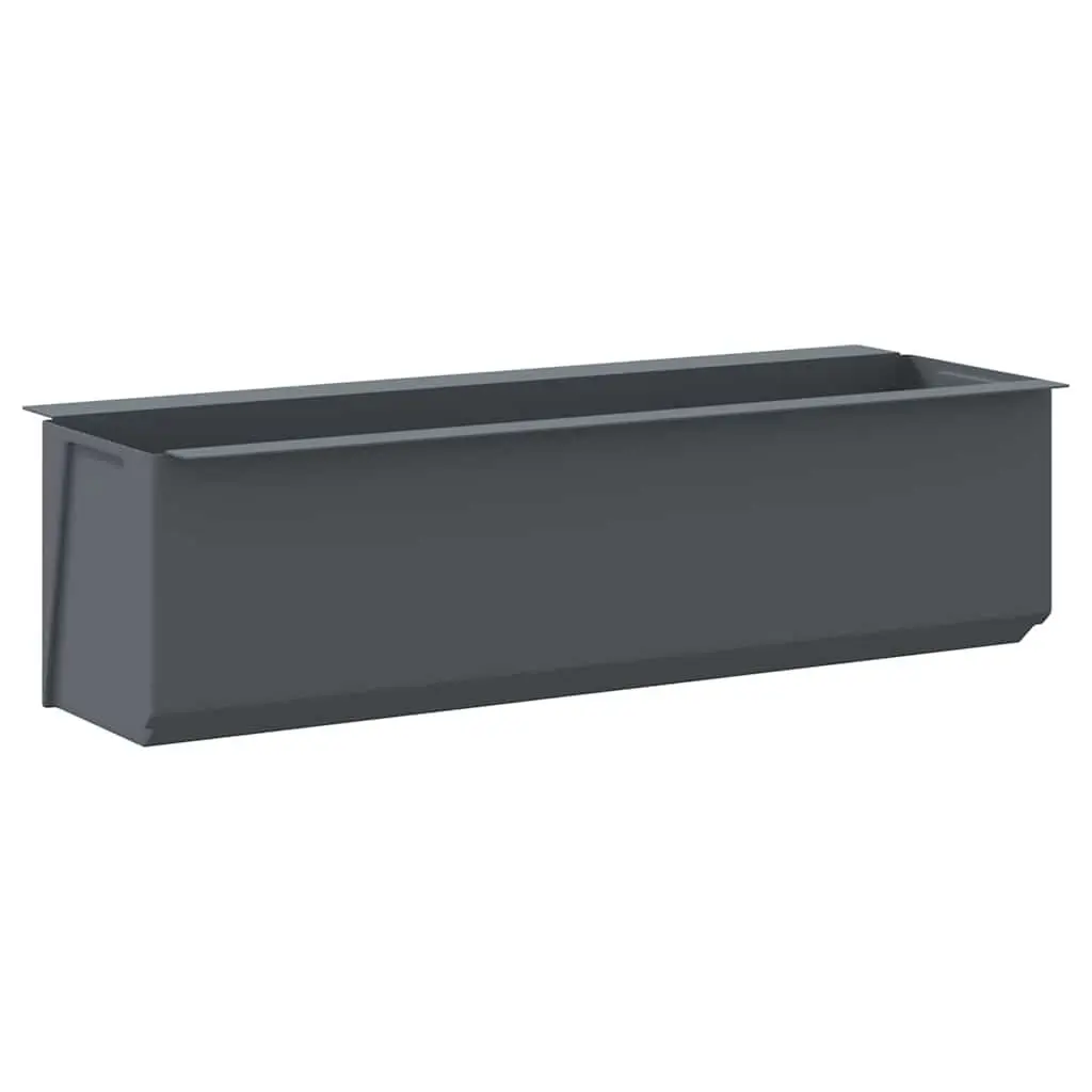 Flower Boxes Euro Pallet Durable PP 36 x 13.5 x 9.5 cm Grey 12 Piece Planter Pots Garden Outdoor Indoor