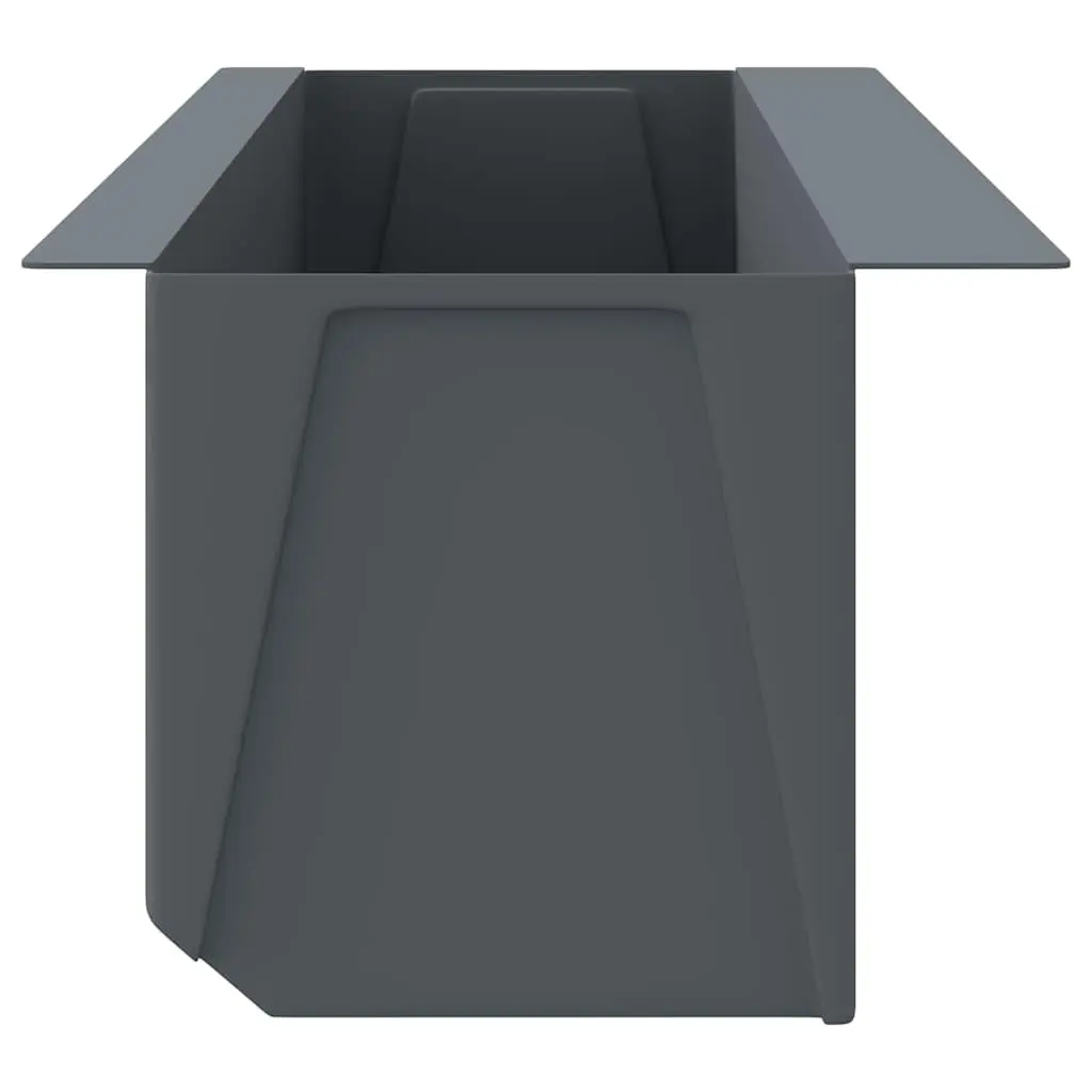 Flower Boxes Euro Pallet Durable PP 36 x 13.5 x 9.5 cm Grey 12 Piece Planter Pots Garden Outdoor Indoor